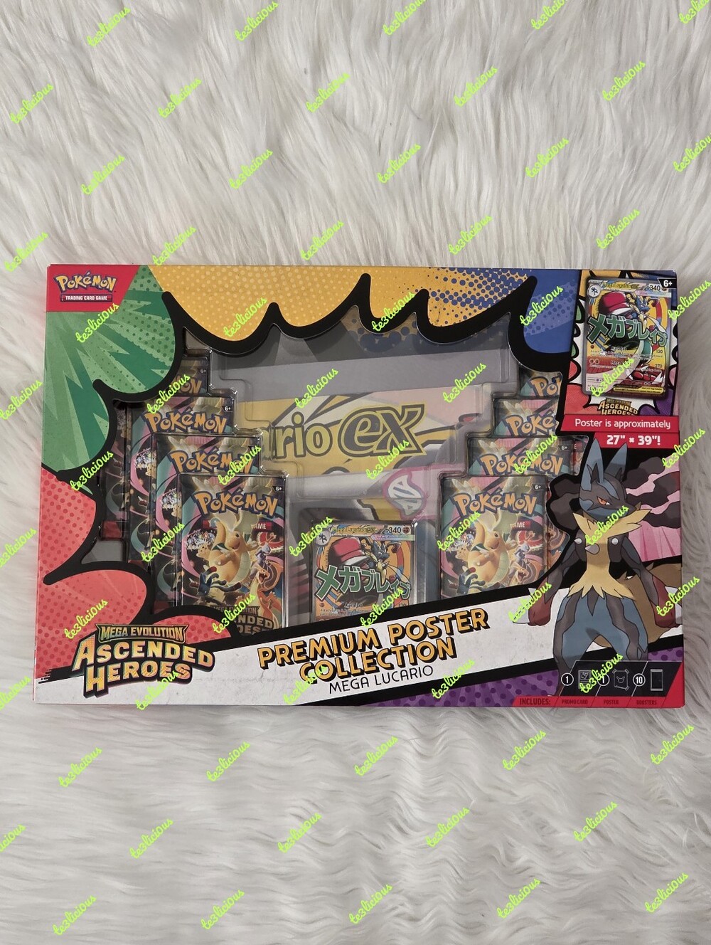 POKÉMON TCG: ASCENDED HEROES MEGA LUCARIO PREMIUM POSTER COLLECTION
